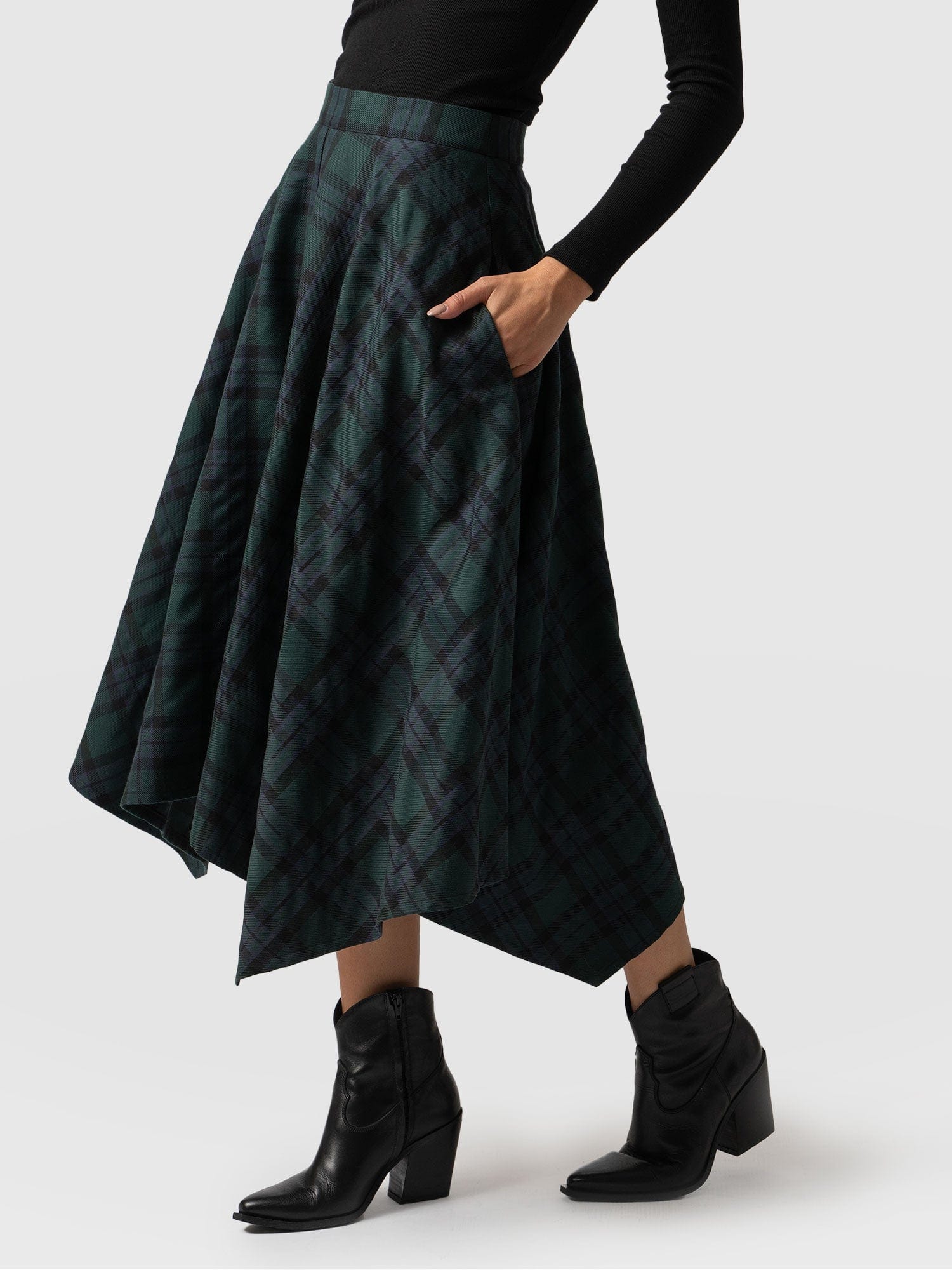 Noho Skirt - Green Check